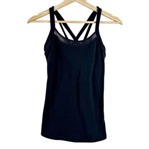 Lululemon Women's Top Black Rally Your Heart Activewear Tank‎ Top Size 4